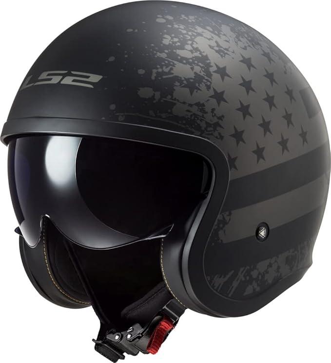 LS2 OF599 Spitfire Black Flag Jet helm