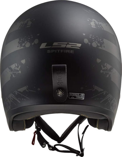 LS2 OF599 Spitfire Black Flag Jet helm