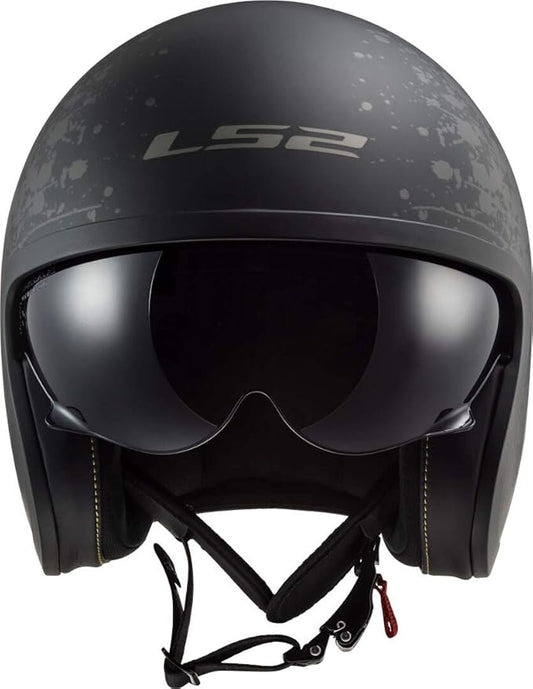 LS2 OF599 Spitfire Black Flag Jet helm