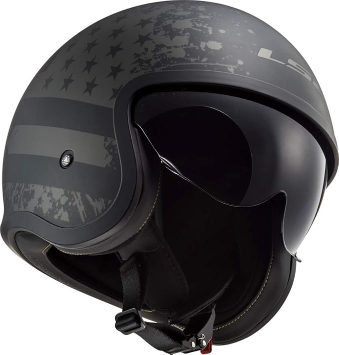 LS2 OF599 Spitfire Black Flag Jet helm