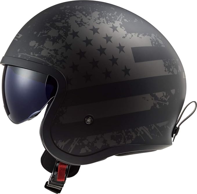LS2 OF599 Spitfire Black Flag Jet helm