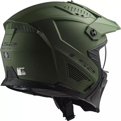 LS2, Jet/Modularhelme Motorrad DRIFTER SOLID Matt Military Green