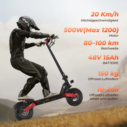 E-Scooter T4 Offroad 1000W Mit Straßenzulassung (ABEeKFV)